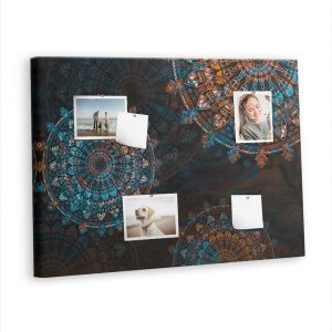 Tablica korkowa z nadrukiem organizer + pinezki Wzór mandala 428645 Tablica korkowa z nadrukiem organizer + pinezki Wzór mandala 428645