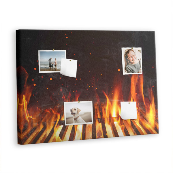 Tablica korkowa z nadrukiem planer + pinezki Grill 428908