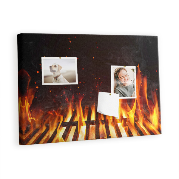 Tablica korkowa z nadrukiem planer + pinezki Grill 429924