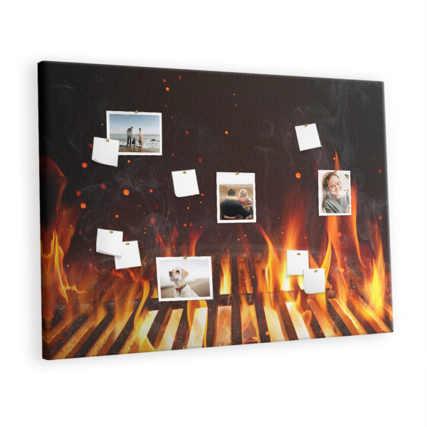 Tablica korkowa z nadrukiem planer + pinezki Grill 430176