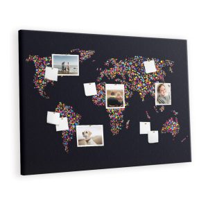 Tablica korkowa z nadrukiem planer + pinezki Mapa świata 426041 Tablica korkowa z nadrukiem planer + pinezki Mapa świata 426041