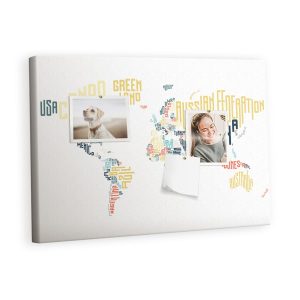 Tablica korkowa z nadrukiem planer + pinezki Nazwy krajów 395557 Tablica korkowa z nadrukiem planer + pinezki Nazwy krajów 395557