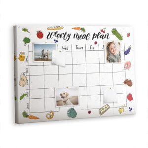 Tablica korkowa z nadrukiem planer + pinezki Organizer 409992
