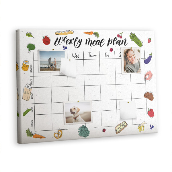 Tablica korkowa z nadrukiem planer + pinezki Organizer 409992