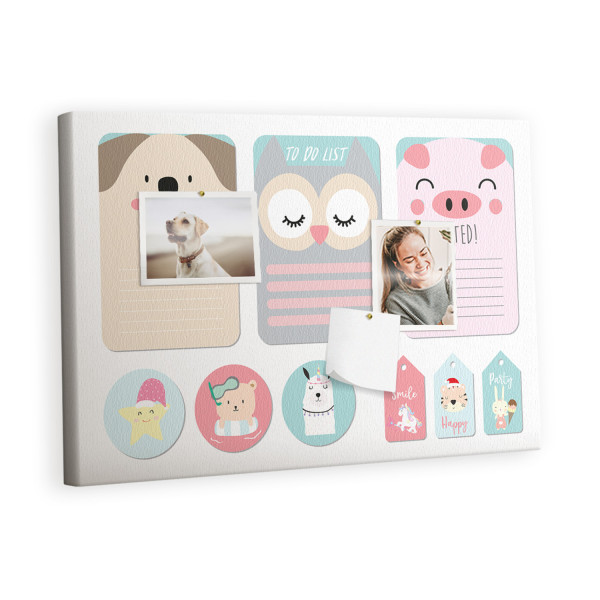 Tablica korkowa z nadrukiem planer + pinezki Organizer 429991
