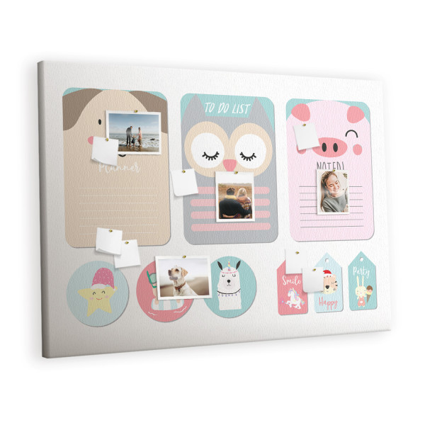 Tablica korkowa z nadrukiem planer + pinezki Organizer 430209