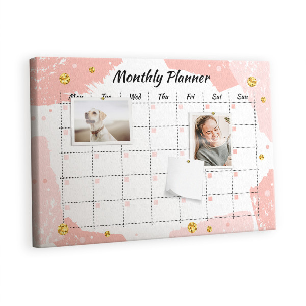 Tablica korkowa z nadrukiem planer + pinezki Organizer 530018