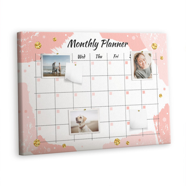 Tablica korkowa z nadrukiem planer + pinezki Organizer 530160