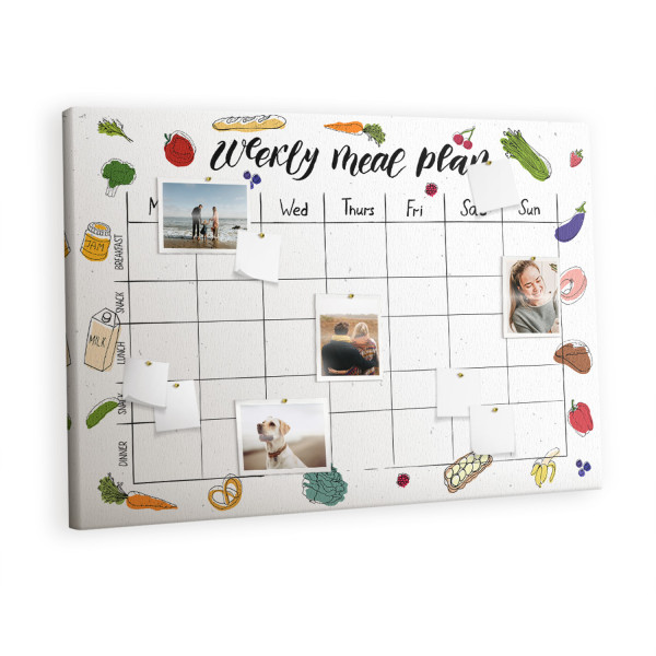 Tablica korkowa z nadrukiem planer + pinezki Organizer 407345