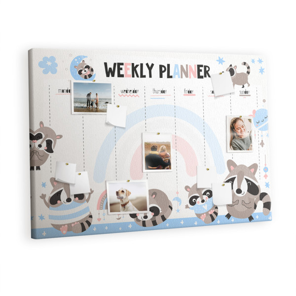 Tablica korkowa z nadrukiem planer + pinezki Planer 383585