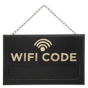 Tablica kredowa czarna WIFI CODE, 35 x 22 cm 81635