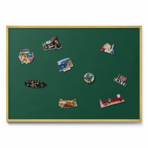 Tablica magnetyczna, ciemnozielony, złota rama, 100×70, Tulup 800513 Tablica magnetyczna, ciemnozielony, złota rama, 100×70, Tulup 800513