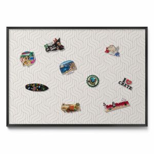Tablica magnetyczna dekoracyjna, liniowy wzór, czarna rama, 100×70, Tulup 800566 Tablica magnetyczna dekoracyjna, liniowy wzór, czarna rama, 100×70, Tulup 800566