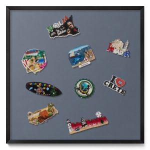Tablica magnetyczna na magnesy, chłodny szary, czarna rama, 50×50, Tulup 793179 Tablica magnetyczna na magnesy, chłodny szary, czarna rama, 50×50, Tulup 793179