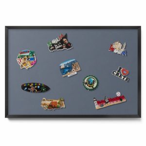 Tablica magnetyczna na magnesy, chłodny szary, czarna rama, 60×40, Tulup 800500 Tablica magnetyczna na magnesy, chłodny szary, czarna rama, 60×40, Tulup 800500