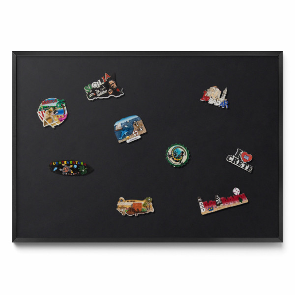 Tablica magnetyczna na magnesy, czarny, czarna rama, 100x70, Tulup 800376