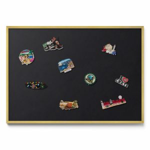 Tablica magnetyczna na magnesy, czarny, złota rama, 100×70, Tulup 800551 Tablica magnetyczna na magnesy, czarny, złota rama, 100×70, Tulup 800551