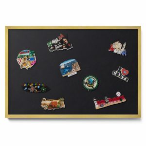 Tablica magnetyczna na magnesy, czarny, złota rama, 60×40, Tulup 800535 Tablica magnetyczna na magnesy, czarny, złota rama, 60×40, Tulup 800535