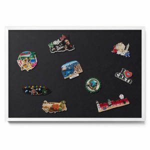 Tablica magnetyczna na magnesy, kolor czarny, biała ramka, 60×40, Tulup 800568 Tablica magnetyczna na magnesy, kolor czarny, biała ramka, 60×40, Tulup 800568