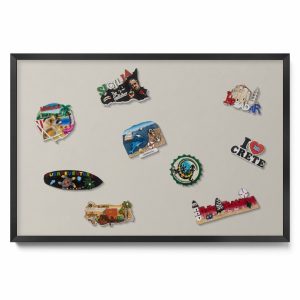 Tablica magnetyczna na magnesy, kremowy, czarna rama, 60×40, Tulup 800429 Tablica magnetyczna na magnesy, kremowy, czarna rama, 60×40, Tulup 800429