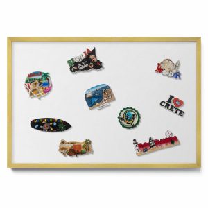 Tablica magnetyczna na ścianę, biały, złota rama, 60×40, Tulup 800471 Tablica magnetyczna na ścianę, biały, złota rama, 60×40, Tulup 800471