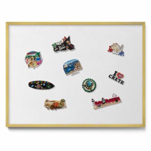 Tablica magnetyczna na ścianę, biały, złota rama, 80×60, Tulup 800557 Tablica magnetyczna na ścianę, biały, złota rama, 80×60, Tulup 800557
