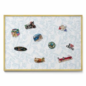 Tablica magnetyczna na ścianę, liście, złota rama, 100×70, Tulup 800421 Tablica magnetyczna na ścianę, liście, złota rama, 100×70, Tulup 800421