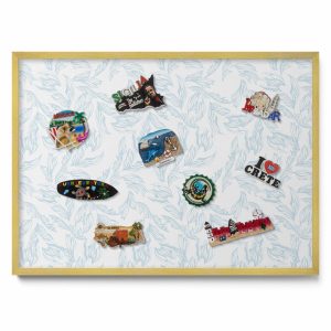 Tablica magnetyczna na ścianę, liście, złota rama, 70×50, Tulup 800605 Tablica magnetyczna na ścianę, liście, złota rama, 70×50, Tulup 800605