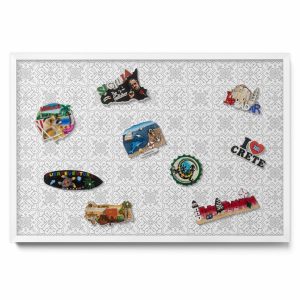 Tablica magnetyczna na ścianę, regularny wzór, biała ramka, 60×40, Tulup 800504 Tablica magnetyczna na ścianę, regularny wzór, biała ramka, 60×40, Tulup 800504