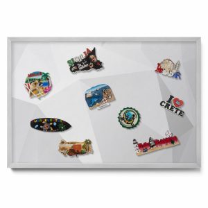 Tablica magnetyczna na ścianę, tło 3D, srebrna rama, 60×40, Tulup 800570 Tablica magnetyczna na ścianę, tło 3D, srebrna rama, 60×40, Tulup 800570