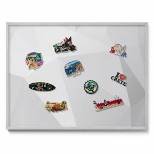 Tablica magnetyczna na ścianę, tło 3D, srebrna rama, 80×60, Tulup 800590 Tablica magnetyczna na ścianę, tło 3D, srebrna rama, 80×60, Tulup 800590