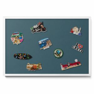Tablica magnetyczna ozdobna, ciemny morski, biała ramka, 60×40, Tulup 800426 Tablica magnetyczna ozdobna, ciemny morski, biała ramka, 60×40, Tulup 800426