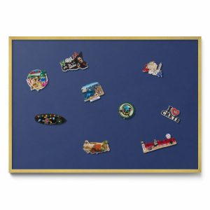 Tablica magnetyczna ozdobna, granatowy, złota rama, 100×70, Tulup 800544 Tablica magnetyczna ozdobna, granatowy, złota rama, 100×70, Tulup 800544