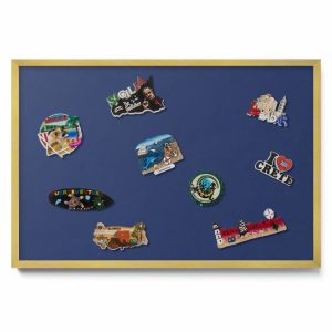 Tablica magnetyczna ozdobna, granatowy, złota rama, 60×40, Tulup 800545 Tablica magnetyczna ozdobna, granatowy, złota rama, 60×40, Tulup 800545