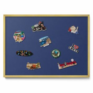 Tablica magnetyczna ozdobna, granatowy, złota rama, 70×50, Tulup 800395 Tablica magnetyczna ozdobna, granatowy, złota rama, 70×50, Tulup 800395