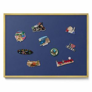Tablica magnetyczna ozdobna, granatowy, złota rama, 80×60, Tulup 800548 Tablica magnetyczna ozdobna, granatowy, złota rama, 80×60, Tulup 800548