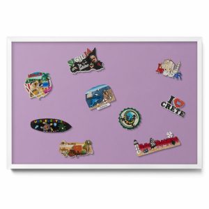 Tablica magnetyczna ozdobna, pastelowy fioletowy, biała ramka, 60×40, Tulup 800374 Tablica magnetyczna ozdobna, pastelowy fioletowy, biała ramka, 60×40, Tulup 800374