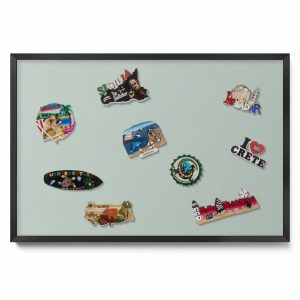 Tablica magnetyczna ozdobna, seledynowy, czarna rama, 70×50, Tulup 800606 Tablica magnetyczna ozdobna, seledynowy, czarna rama, 70×50, Tulup 800606