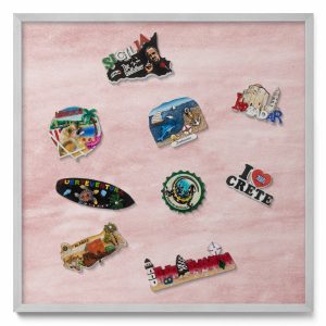 Tablica magnetyczna, Pastelowe skały, srebrna rama, 50×50, Tulup 800654 Tablica magnetyczna, Pastelowe skały, srebrna rama, 50×50, Tulup 800654
