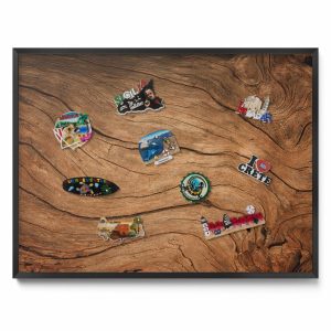 Tablica magnetyczna, pęknięte drewno, czarna rama, 80×60, Tulup 800559 Tablica magnetyczna, pęknięte drewno, czarna rama, 80×60, Tulup 800559