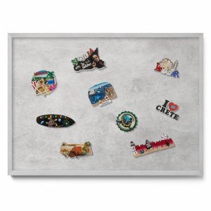 Tablica magnetyczna wisząca, betonowa ściany, srebrna rama, 70×50, Tulup 800414 Tablica magnetyczna wisząca, betonowa ściany, srebrna rama, 70×50, Tulup 800414