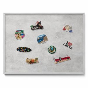 Tablica magnetyczna wisząca, betonowa ściany, srebrna rama, 80×60, Tulup 800479 Tablica magnetyczna wisząca, betonowa ściany, srebrna rama, 80×60, Tulup 800479