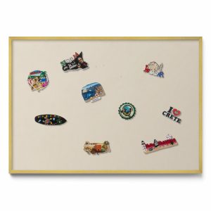 Tablica magnetyczna wisząca, beżowy, złota rama, 100×70, Tulup 800655 Tablica magnetyczna wisząca, beżowy, złota rama, 100×70, Tulup 800655