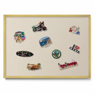 Tablica magnetyczna wisząca, beżowy, złota rama, 70×50, Tulup 800510 Tablica magnetyczna wisząca, beżowy, złota rama, 70×50, Tulup 800510