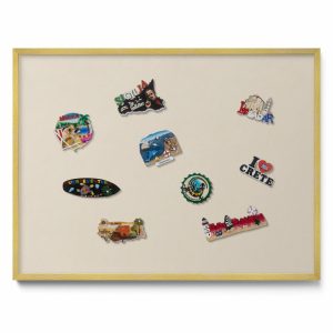 Tablica magnetyczna wisząca, beżowy, złota rama, 80×60, Tulup 800474 Tablica magnetyczna wisząca, beżowy, złota rama, 80×60, Tulup 800474