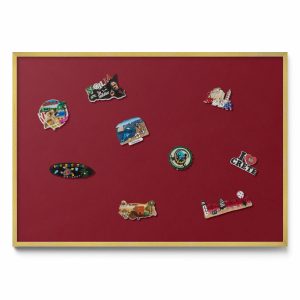 Tablica magnetyczna wisząca, bordowy, złota rama, 100×70, Tulup 800614 Tablica magnetyczna wisząca, bordowy, złota rama, 100×70, Tulup 800614