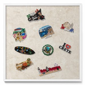 Tablica magnetyczna wisząca, jasny kamień, biała ramka, 50×50, Tulup 800600 Tablica magnetyczna wisząca, jasny kamień, biała ramka, 50×50, Tulup 800600