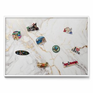 Tablica magnetyczna wisząca, kamień marmur, biała ramka, 100×70, Tulup 800503 Tablica magnetyczna wisząca, kamień marmur, biała ramka, 100×70, Tulup 800503