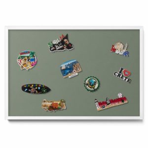 Tablica magnetyczna wisząca, kolor oliwkowy, biała ramka, 60×40, Tulup 800622 Tablica magnetyczna wisząca, kolor oliwkowy, biała ramka, 60×40, Tulup 800622