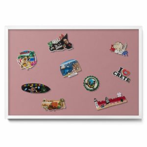 Tablica magnetyczna wisząca, pastelowy różowy, biała ramka, 60×40, Tulup 800648 Tablica magnetyczna wisząca, pastelowy różowy, biała ramka, 60×40, Tulup 800648